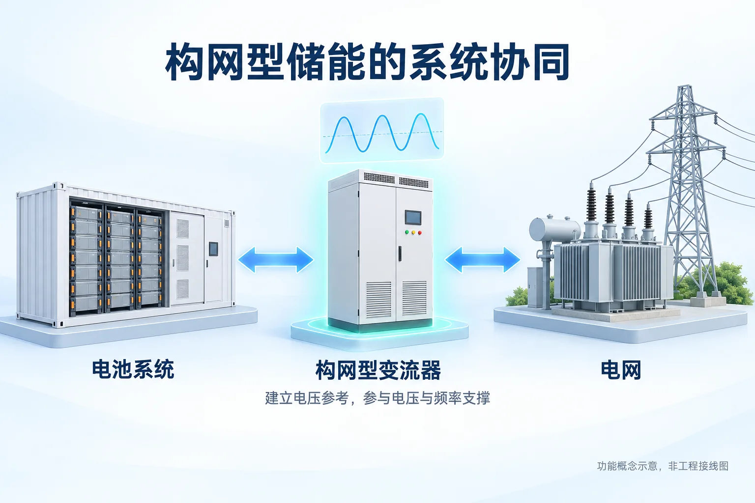构网型储能系统协同示意