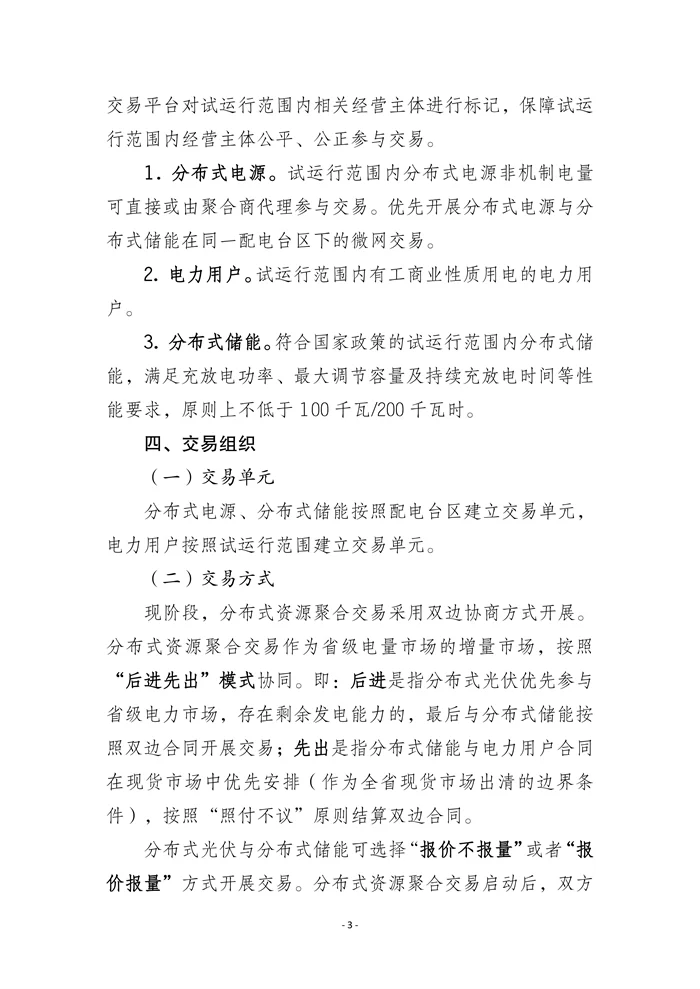 试运行方案第3页：经营主体与交易方式